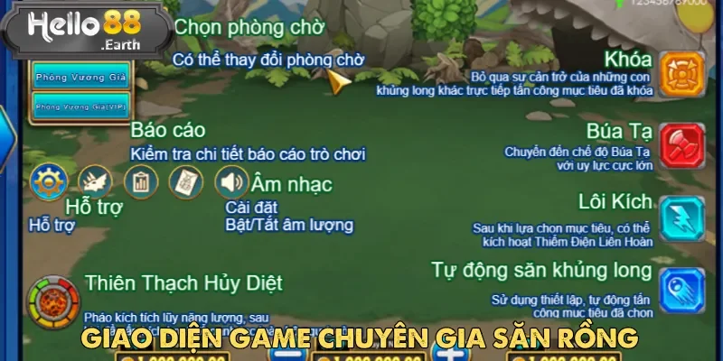 Chuyên Gia Săn Rồng sở hữu giao diện thiết kế bắt mắt với màu sắc tươi sáng