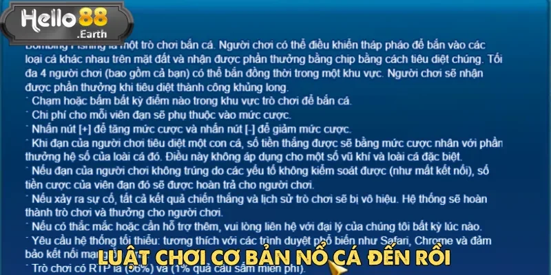 Nổ Cá Đến Rồi – Game Bắn Cá Hot Nhất Tại Hello88 5 Nổ Cá Đến Rồi có luật chơi cơ bản tương tự nhiều tựa game khác tại Hello88